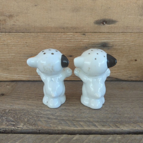 Vintage 1950s Bonzo Dog Salt and Pepper Shakers I'm Pep I'm Salt Made in Japan - Picture 4 of 11